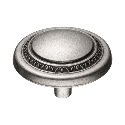 Ручка классика кнопка 15.731.00.16 цвет старое серебро диаметр 70 мм  