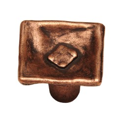 Ручка классика кнопка квадратная 1560.0025.005 цвет старая медь ширина 25 мм  