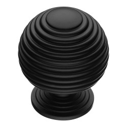 Ручка кнопка круглая 1930 0034 Big Matt Black цвет черный матовый диаметр 34 мм 