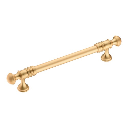 Ручка скоба 2146-61-160-052 цвет матовое золото длина 215 мм, крепление 160 мм