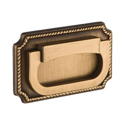 Ручка скоба на подложке 2371.0032.001 цвет античная бронза длина 76 мм крепление 32 мм 