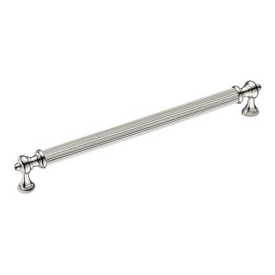 Ручка рейлинг 2512-080-192 цвет глянцевый никель длина 207 мм, крепление 192 мм Ручка рейлинг 2512-080-192 цвет глянцевый никель длина 207 мм, крепление 192 мм