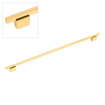 Ручка рейлинг 2552-003-480 цвет глянцевое золото длина 550 мм, крепление 480 мм