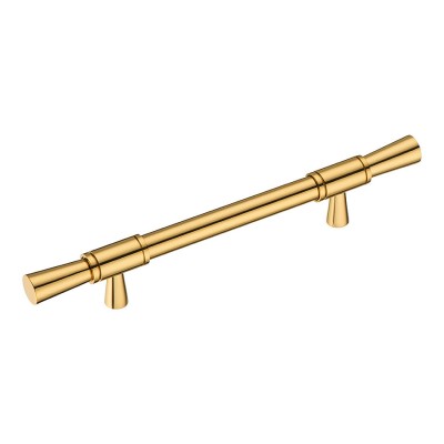 Ручка рейлинг 2553-003-128 цвет глянцевое золото длина 217 мм, крепление 128 мм