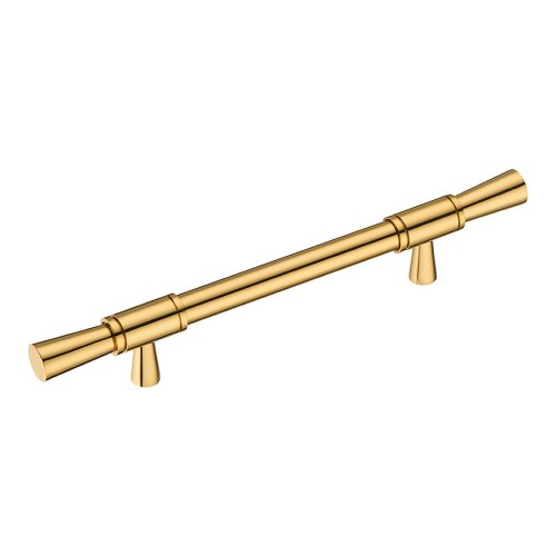 Ручка рейлинг 2553-003-128 цвет глянцевое золото длина 217 мм, крепление 128 мм