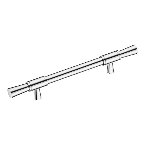 Ручка рейлинг 2553-005-128 цвет глянцевый хром длина 217 мм, крепление 128 мм