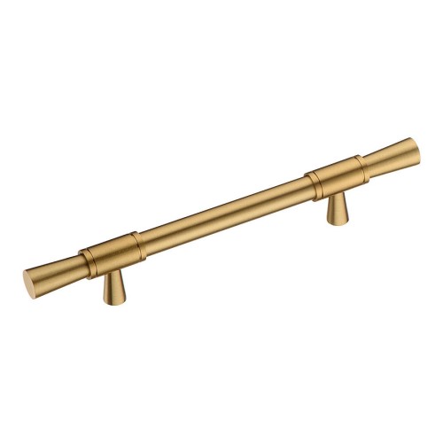 Ручка рейлинг 2553-011-128 цвет сатинированная латунь длина 217 мм, крепление 128 мм