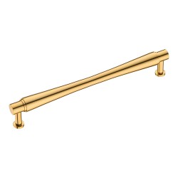 Ручка скоба 2584-003-192 цвет глянцевое золото длина 209 мм, крепление 192 мм 