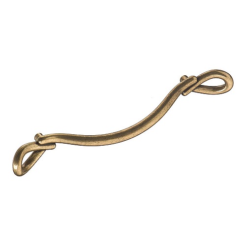 Ручка скоба 285-128-Antik цвет античная бронза длина 192 мм, крепление 128 мм 