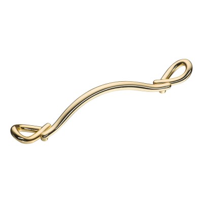 Ручка классика скоба 285-128-Gold цвет глянцевое золото длина 192 мм, крепление 128 мм 