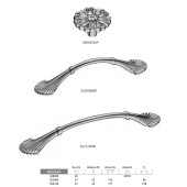 Ручка кнопка 348025MP32 цвет античная бронза диаметр 40 мм