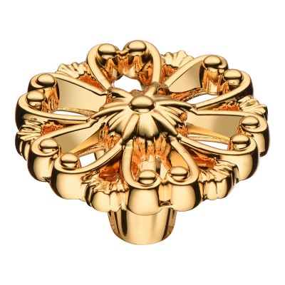 Ручка кнопка 348025MP11 цвет глянцевое золото диаметр 40 мм