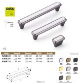 Ручка скоба 365128MP11PL21 цвет глянцевое золото, белый длина 148 мм, крепление 128 мм 