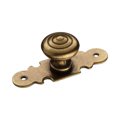 Ручка классика кнопка на подложке 4095-22 цвет старая бронза длина 66 мм   