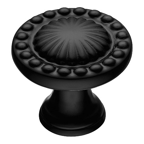 Ручка кнопка круглая 4456 0008 AL6 цвет черный диаметр 35 мм