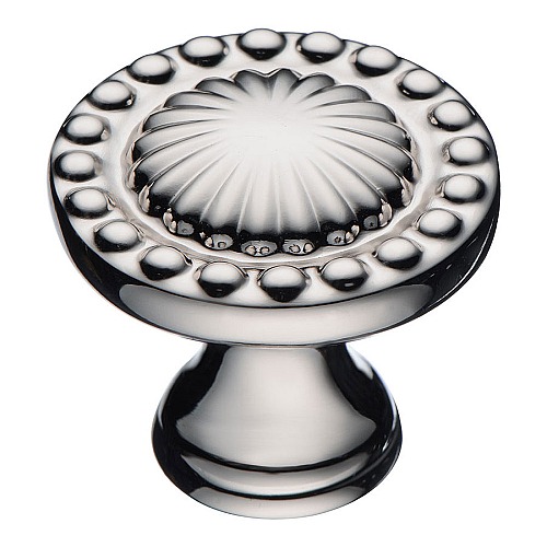 Ручка кнопка круглая 4456 0008 PN цвет глянцевый никель диаметр 35 мм 