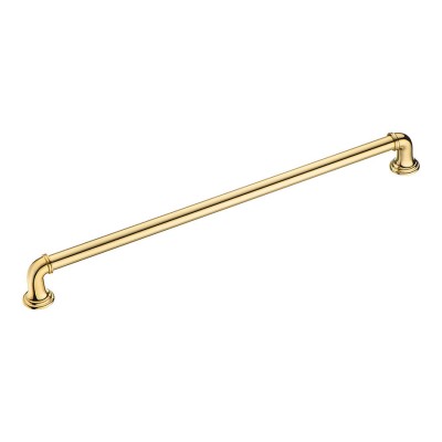 Ручка скоба 4680 0320 GL-GL цвет глянцевое золото длина 344 мм, крепление 320 мм  