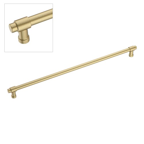 Ручка рейлинг 4686 0416 ELX5-ELX5 цвет брашированная латунь длина 450 мм, крепление 416 мм