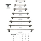 Ручка рейлинг 47101-33 цвет старое серебро длина 160 мм, крепление 128 мм 