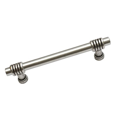 Ручка рейлинг 47100-63 цвет серебро длина 128 мм, крепление 96 мм 