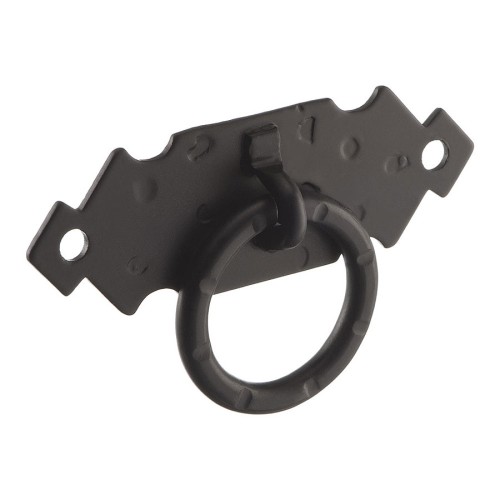 Ручка кольцо на подложке 4774-14 цвет черный длина 73 мм 