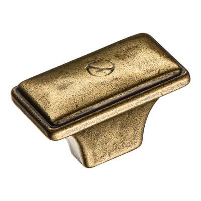 Ручка кнопка прямоугольная 4785-22 цвет старая бронза длина 37 мм Ручка кнопка прямоугольная 4785-22 цвет старая бронза длина 37 мм