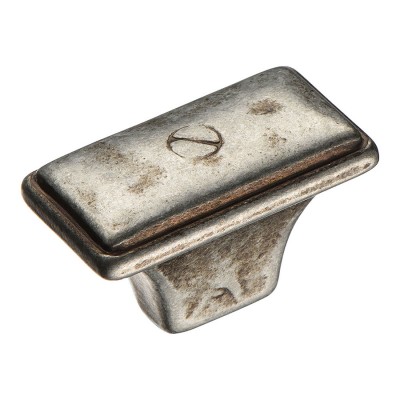 Ручка кнопка прямоугольная 4785-33 цвет старое серебро длина 37 мм Ручка кнопка прямоугольная 4785-33 цвет старое серебро длина 37 мм