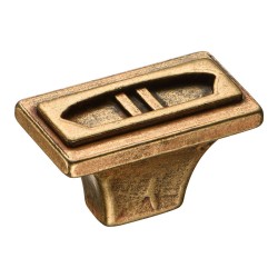 Ручка кнопка прямоугольная 4795-22 цвет старая бронза длина 37 мм Ручка кнопка прямоугольная 4795-22 цвет старая бронза длина 37 мм