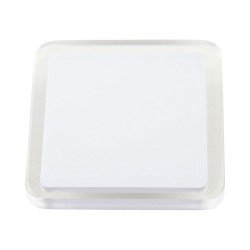 Ручка кнопка 697BL7 цвет прозрачный, белый пластик ширина 75 мм