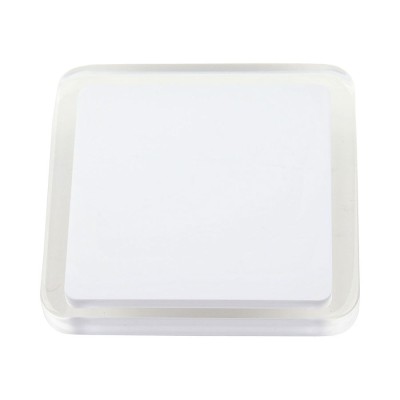 Ручка кнопка 697BL7 цвет прозрачный, белый пластик ширина 75 мм