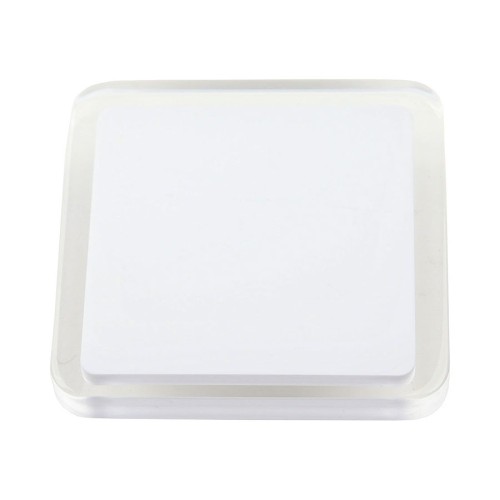 Ручка кнопка 697BL7 цвет прозрачный, белый пластик ширина 75 мм