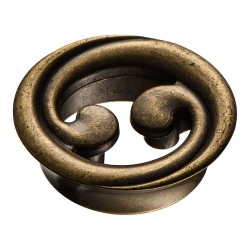 Ручка кнопка 7211.0016.002 цвет старая бронза диаметр 40 мм, крепление 16 мм