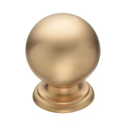 Ручка классика кнопка 8352-020 цвет матовая латунь диаметр 28 мм 