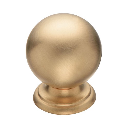 Ручка кнопка 8352-020 цвет матовая латунь диаметр 28 мм 