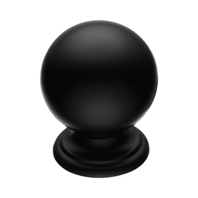 Ручка классика кнопка 8352-032 цвет черный матовый диаметр 28 мм