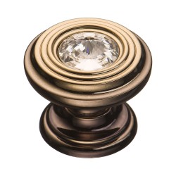 Ручка кнопка круглая 9953-771 цвет старая бронза кристалл Сваровски диаметр 25 мм Ручка кнопка круглая 9953-771 цвет старая бронза кристалл Сваровски диаметр 25 мм