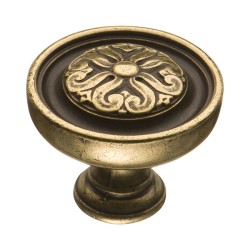 Ручка классика кнопка BU 009.35.12 цвет античная бронза диаметр 35 мм Ручка классика кнопка BU 009.35.12 цвет античная бронза диаметр 35 мм