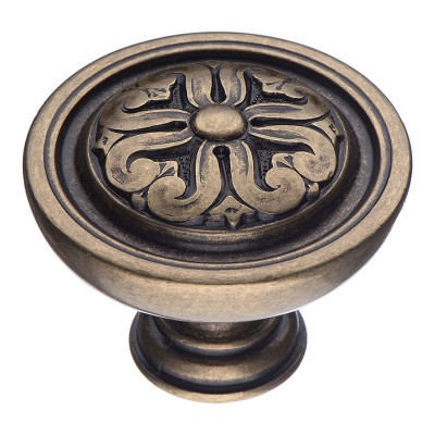 Ручка классика кнопка BU 009.50.12 цвет античная бронза диаметр 50 мм