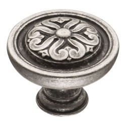 Ручка классика кнопка BU 009.50.16 цвет античное серебро диаметр 50 мм Ручка классика кнопка BU 009.50.16 цвет античное серебро диаметр 50 мм