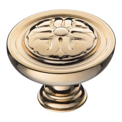 Ручка кнопка BU 009.50.19 цвет глянцевое золото диаметр 50 мм