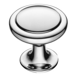 Ручка кнопка круглая ISTIKBAL-10 цвет глянцевый хром диаметр 30 мм  