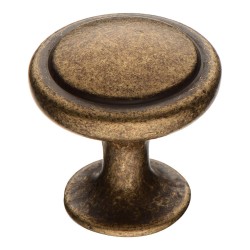 Ручка кнопка круглая ISTIKBAL-40 цвет античная бронза диаметр 30 мм 