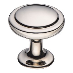 Ручка кнопка круглая ISTIKBAL-51 цвет глянцевый хром диаметр 30 мм