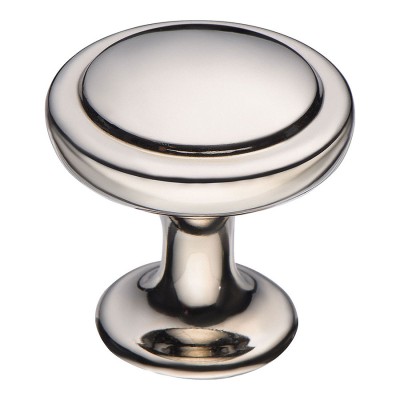 Ручка кнопка круглая ISTIKBAL-51 цвет глянцевый хром диаметр 30 мм