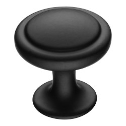 Ручка кнопка круглая ISTIKBAL-85 цвет черный диаметр 30 мм