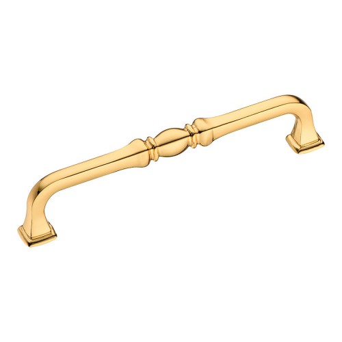 Ручка скоба KALE-69-128 цвет глянцевое золото длина 142 мм, крепление 128 мм