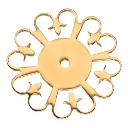 Подложка мебельная M-9003-60 цвет глянцевое золото диаметр 70 мм