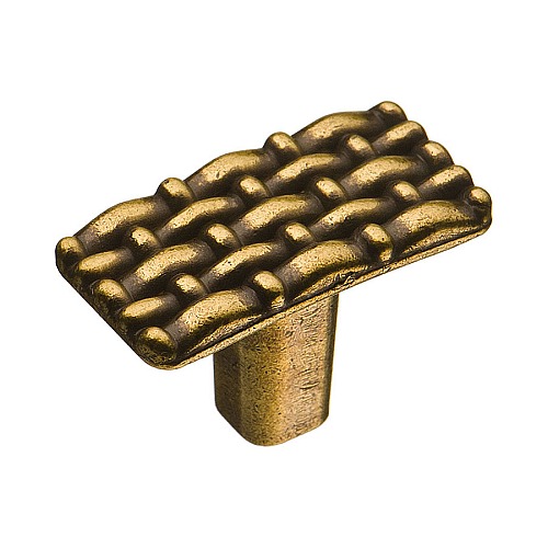 Ручка кнопка прямоугольная MT8114B-72 цвет античная бронза длина 30 мм 