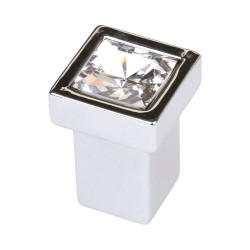 Ручка кнопка MT8135B-40 цвет глянцевый хром, кристалл ширина 14 мм 