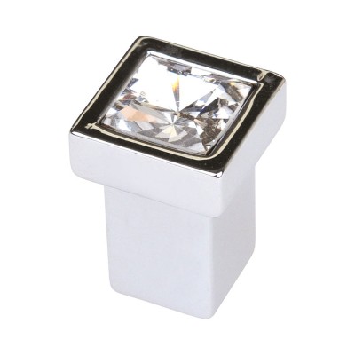 Ручка кнопка MT8135B-40 цвет глянцевый хром, кристалл ширина 14 мм 